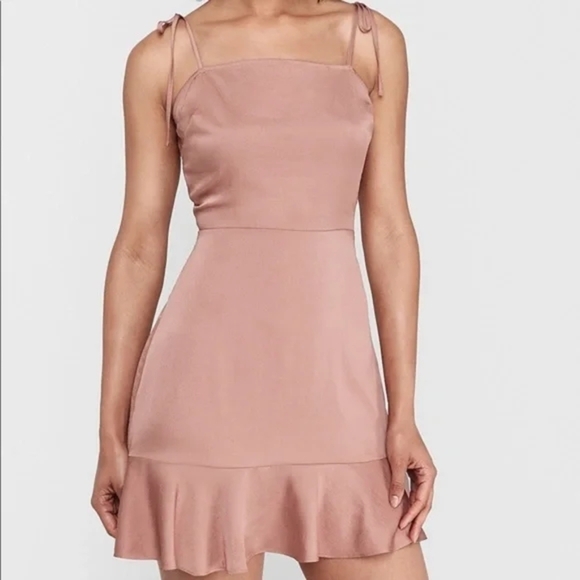 Express Pink Square Neck Sleeveless Mini Dress - Picture 1 of 6